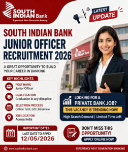 South Indian Bank Junior Officer Recruitment 2026