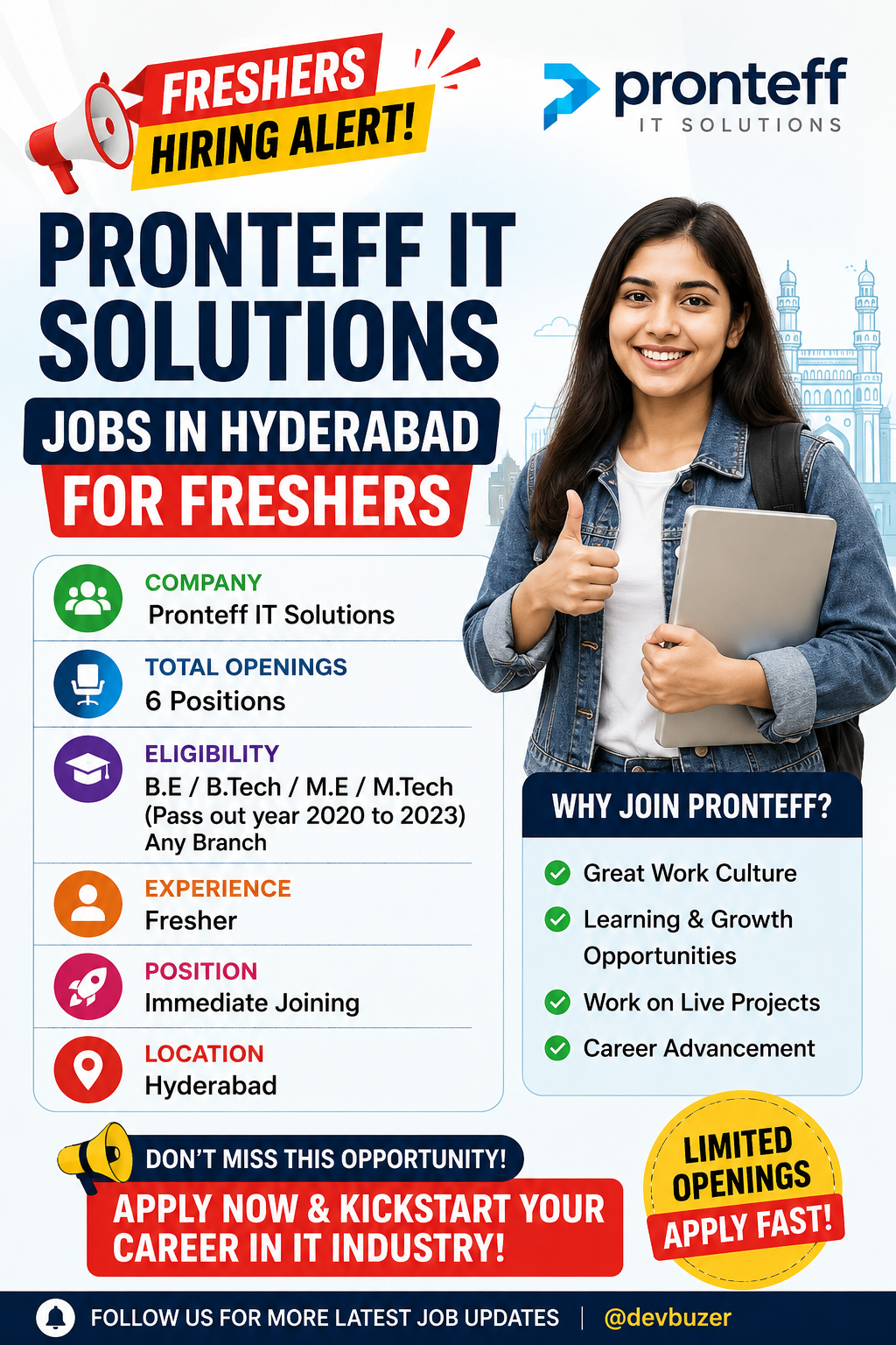 Pronteff IT Solutions jobs in hyderabad for freshers​