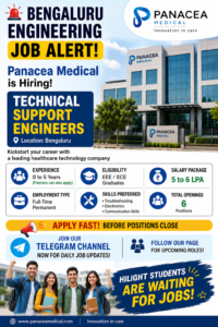 panaceamedical Company hiring Technical support engineer​