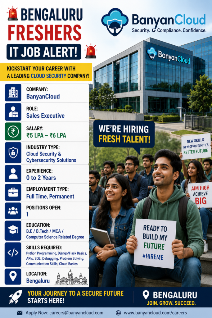 Banyancloud Company hiring sales executive role 2026