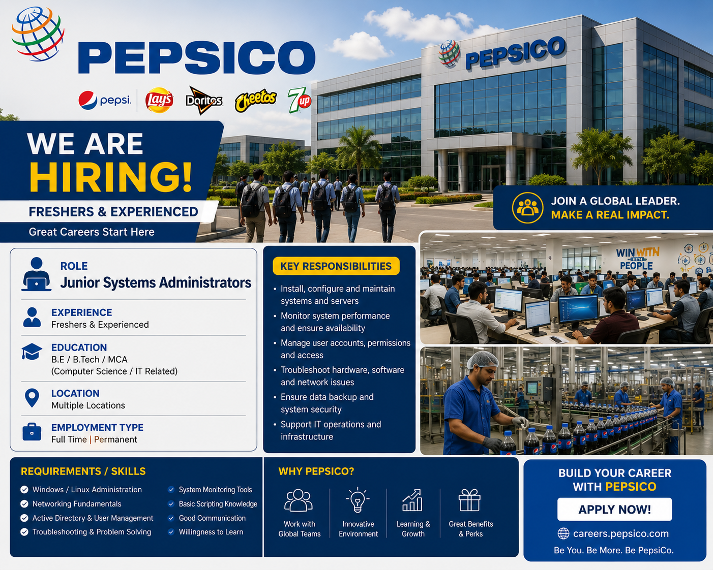 pepsico Company hiring Digital Associate Analyst role 2026