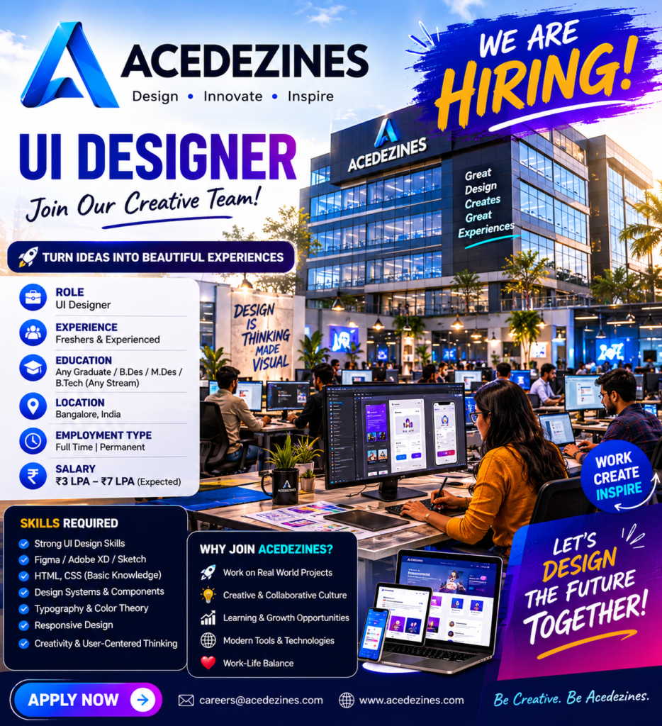 UI Designer jobs in hyderabad for freshers