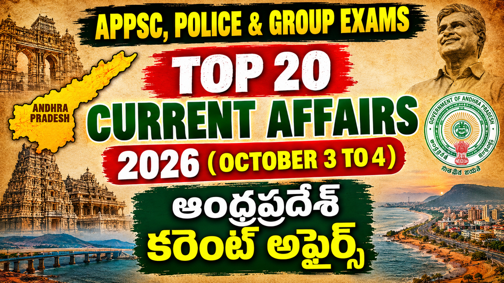 ఆంధ్రప్రదేశ్ టాప్ 20 కరెంట్ అఫైర్స్