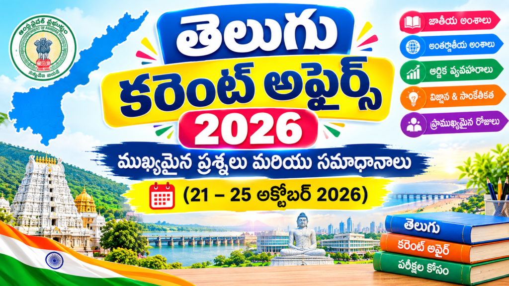 తెలుగు కరెంట్ అఫైర్స్ 2026