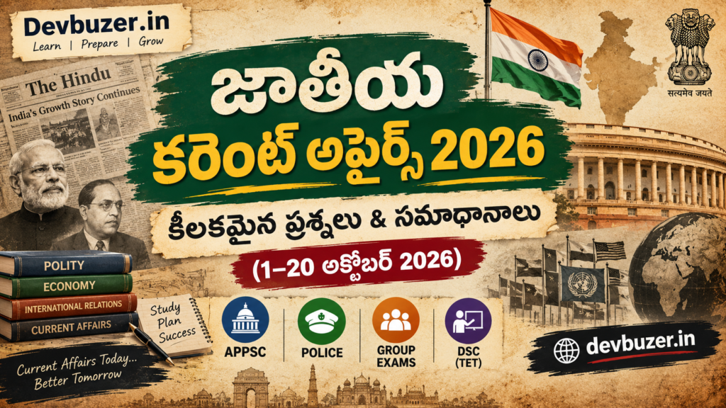 జాతీయ కరెంట్ అఫైర్స్ 2026